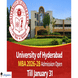 University of Hyderabad MBA 2026-28 Admission Open Till January 31; Apply at uohyd.ac.in